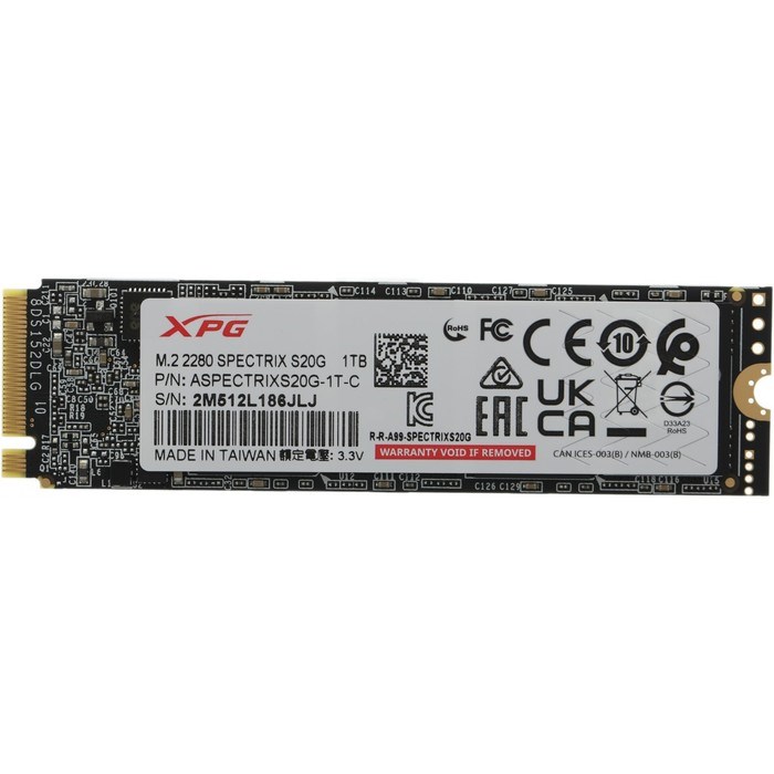 Накопитель SSD A-Data PCI-E 3.0 x4 1TB ASPECTRIXS20G-1T-C Spectrix S20G M.2 2280 - фото 51419292