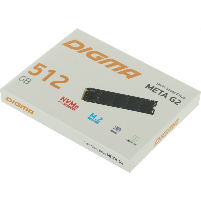 Накопитель SSD Digma PCI-E 4.0 x4 512GB DGSM4512GG23T Meta G2 M.2 2280 - фото 51419325