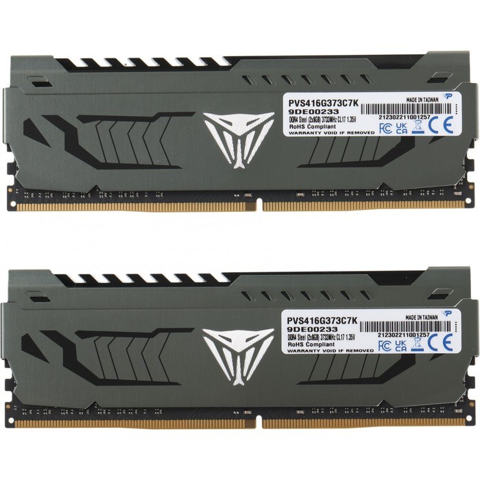 Память DDR4 2x8GB 3733MHz Patriot PVS416G373C7K Viper Steel RTL Gaming PC4-29800 CL17 DIMM 2   10044 - фото 51419380