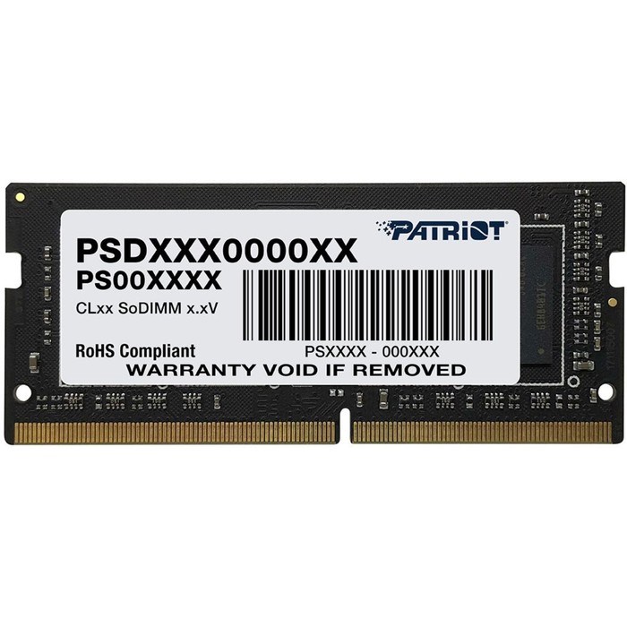 Память DDR4 8GB 3200MHz Patriot PSD48G320081S Signature RTL PC4-25600 CL22 SO-DIMM 260-pin 1   10044 - фото 51419401