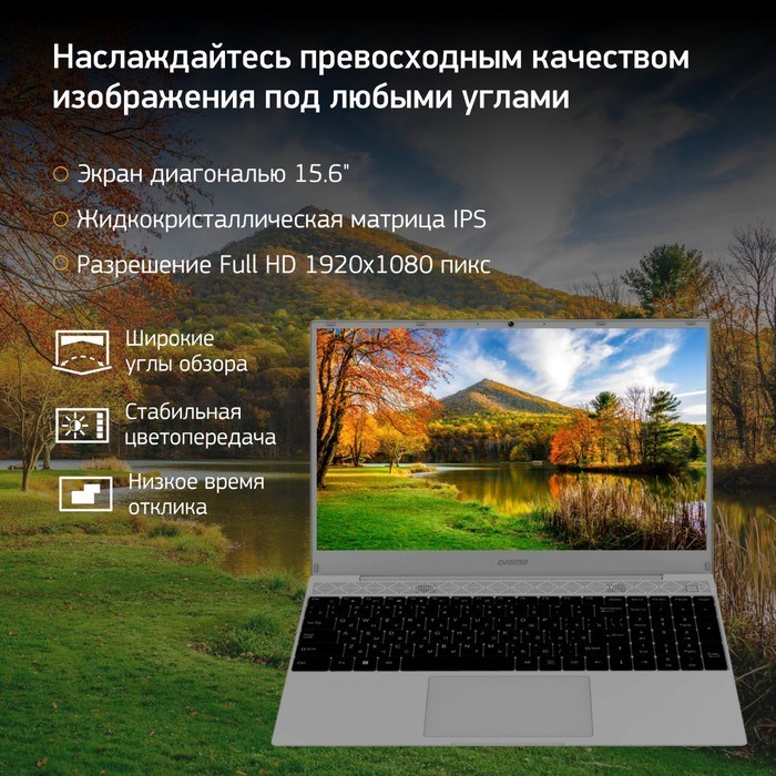 Ноутбук Digma EVE 15 C423 Ryzen 5 3500U 8Gb SSD256Gb AMD Radeon Vega 8 15.6" IPS FHD (1920x1   10045 - фото 51420590