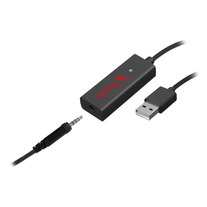Наушники с микрофоном A4Tech Bloody G600i черный 1.3м мониторные USB оголовье (G600I) - фото 51422075