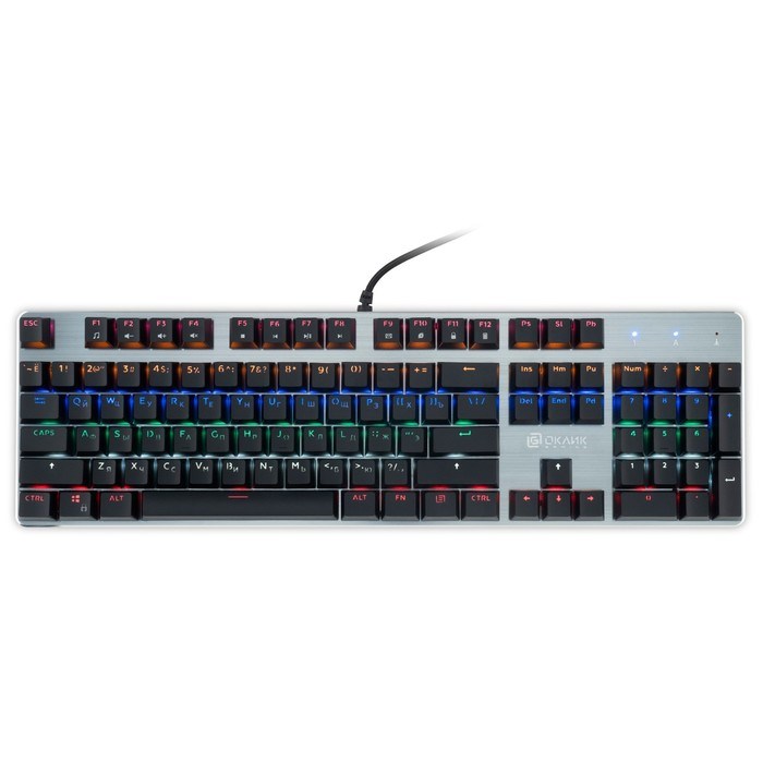 Клавиатура Оклик 970G Dark Knight механическая черный/серебристый USB for gamer LED - фото 51422340