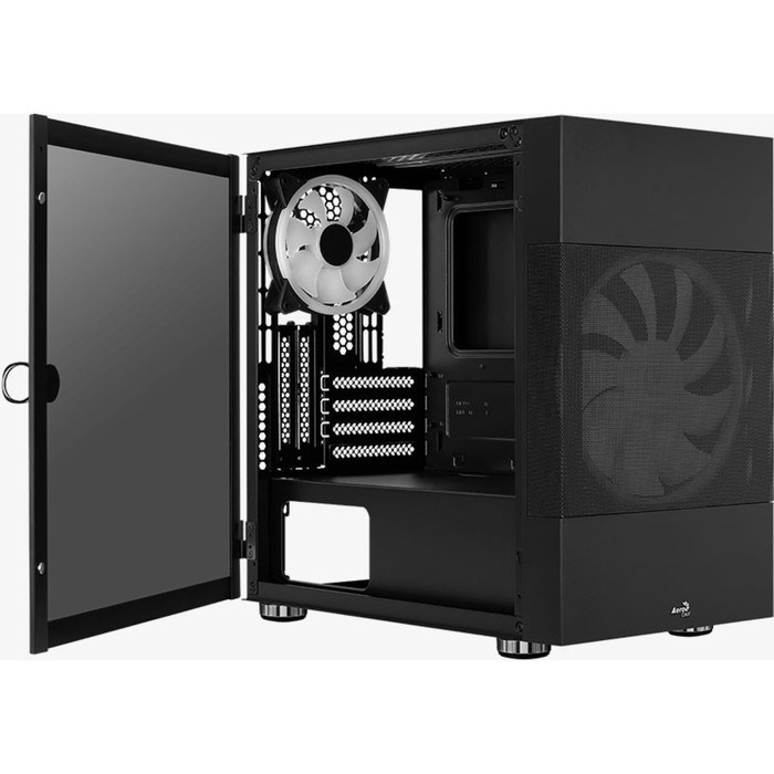 Корпус Aerocool Atomic-G-BK-v1 черный без БП mATX 2x120mm 2x140mm 2xUSB3.0 audio bott PSU - фото 51422386