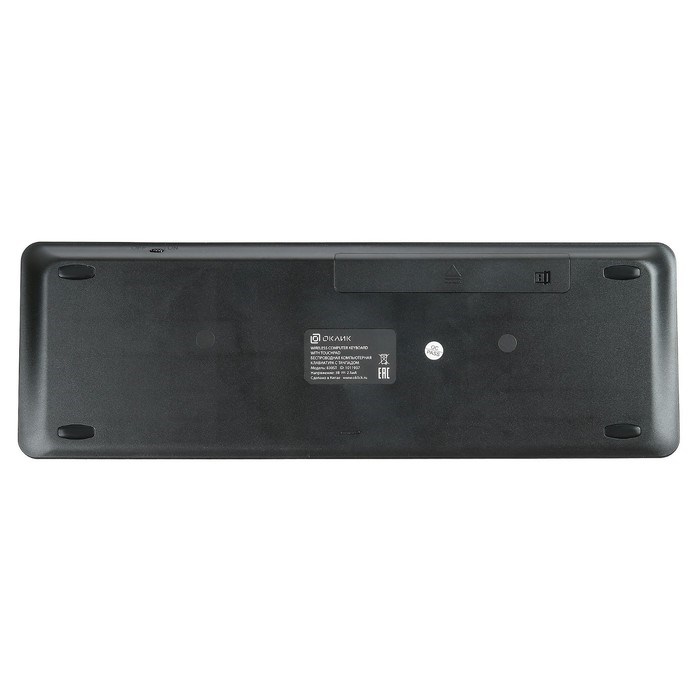 Клавиатура Оклик 830ST черный USB беспроводная slim Multimedia Touch - фото 51422674