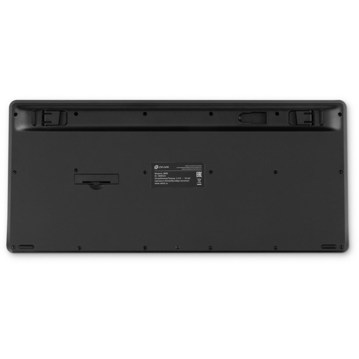 Клавиатура Оклик 860S серый/черный USB беспроводная BT/Radio slim Multimedia (подставка для   100459 - фото 51422693