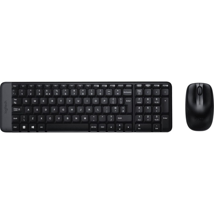 Клавиатура + мышь Logitech MK220 клав:черный мышь:черный USB беспроводная (920-003161) - фото 51422913