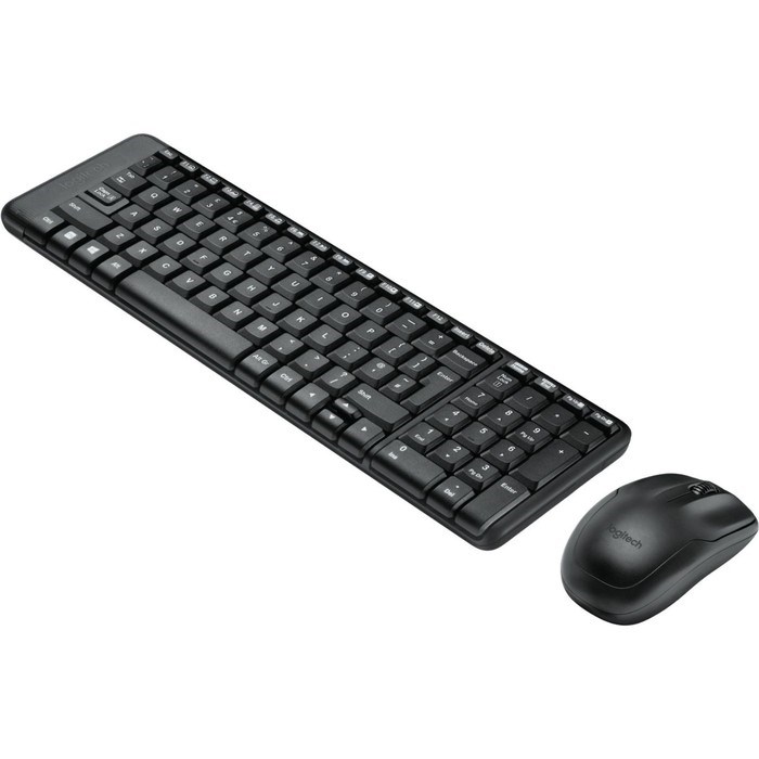 Клавиатура + мышь Logitech MK220 клав:черный мышь:черный USB беспроводная (920-003161) - фото 51422915