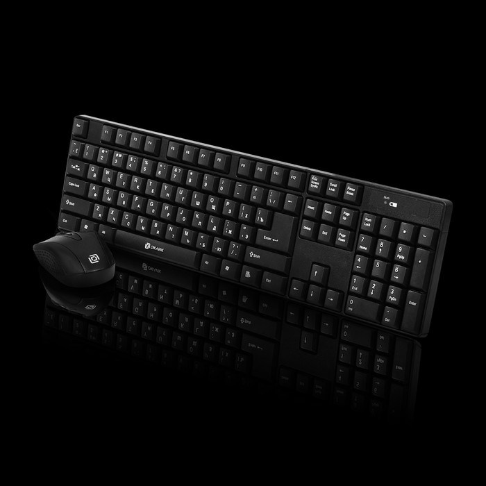 Клавиатура + мышь Оклик 210M клав:черный мышь:черный USB беспроводная (612841) - фото 51422926