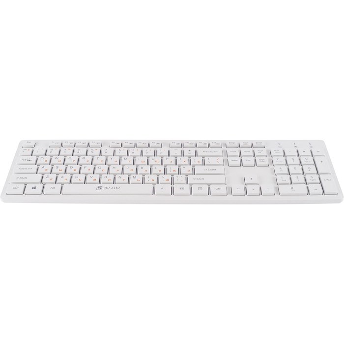 Клавиатура + мышь Оклик 240M клав:белый мышь:белый USB беспроводная slim Multimedia (1091258   10046 - фото 51422940