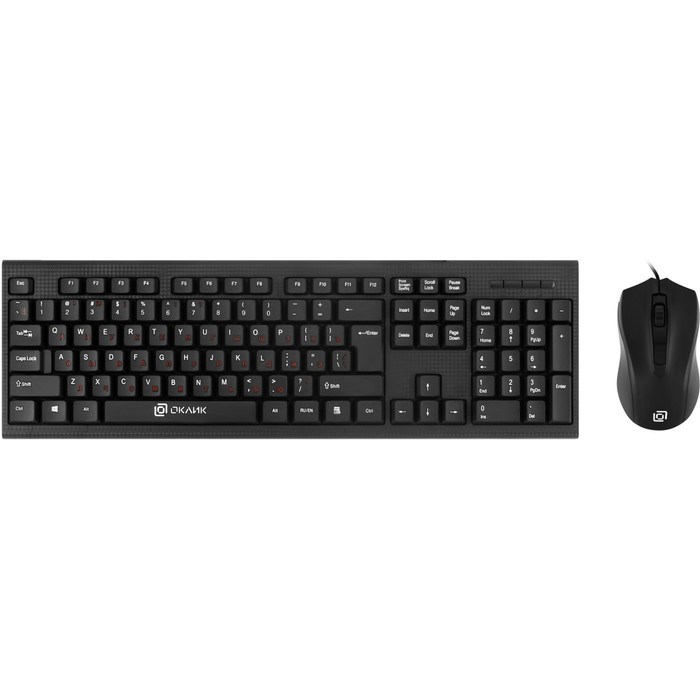 Клавиатура + мышь Оклик 620M клав:черный мышь:черный USB (475652) - фото 51422957