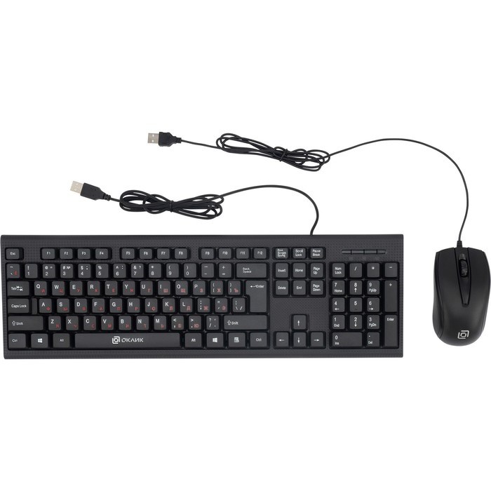 Клавиатура + мышь Оклик 630M клав:черный мышь:черный USB (1091260) - фото 51422968