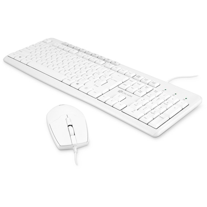 Клавиатура + мышь Оклик S650 клав:белый мышь:белый USB Multimedia (1875257) - фото 51422985