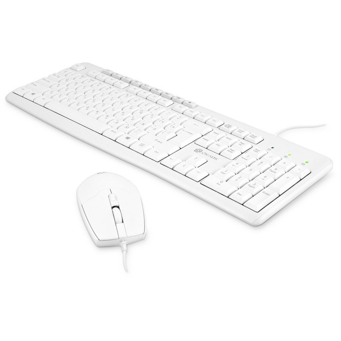 Клавиатура + мышь Оклик S650 клав:белый мышь:белый USB Multimedia (1875257) - фото 51422986