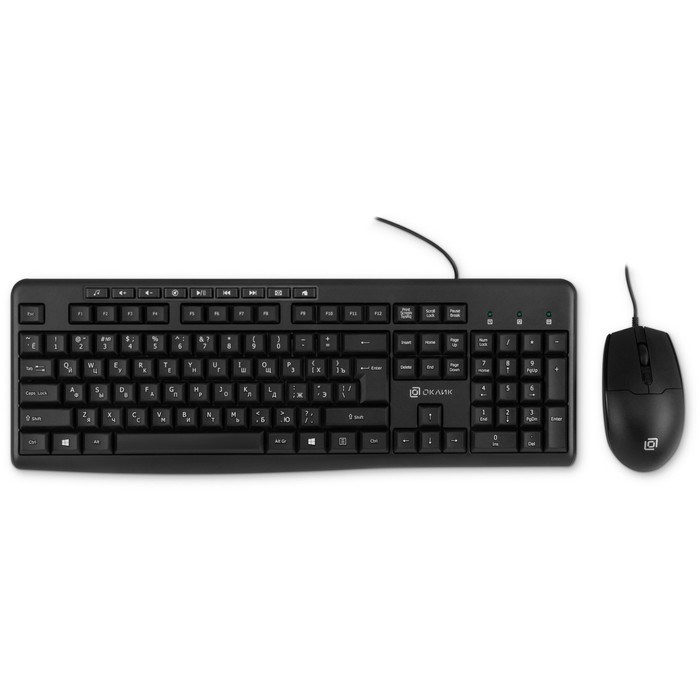 Клавиатура + мышь Оклик S650 клав:черный мышь:черный USB Multimedia (1875246) - фото 51422993