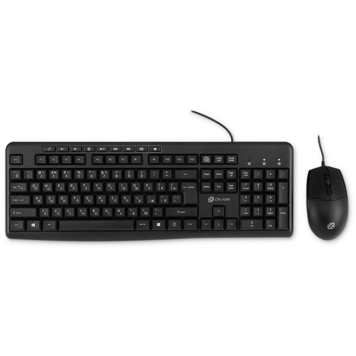 Клавиатура + мышь Оклик S650 клав:черный мышь:черный USB Multimedia (1875246) - фото 51422994