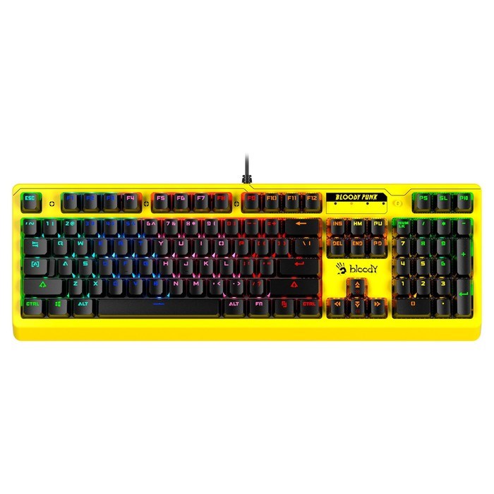 Клавиатура A4Tech Bloody B810RC Punk механическая желтый/черный USB for gamer LED - фото 51423024