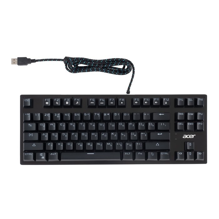 Клавиатура Acer OKW126 механическая черный USB for gamer LED (ZL.KBDEE.00G) - фото 51423343