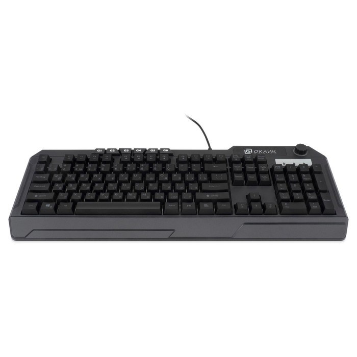 Клавиатура Оклик 715G черный USB Multimedia for gamer LED (1680657) - фото 51423575