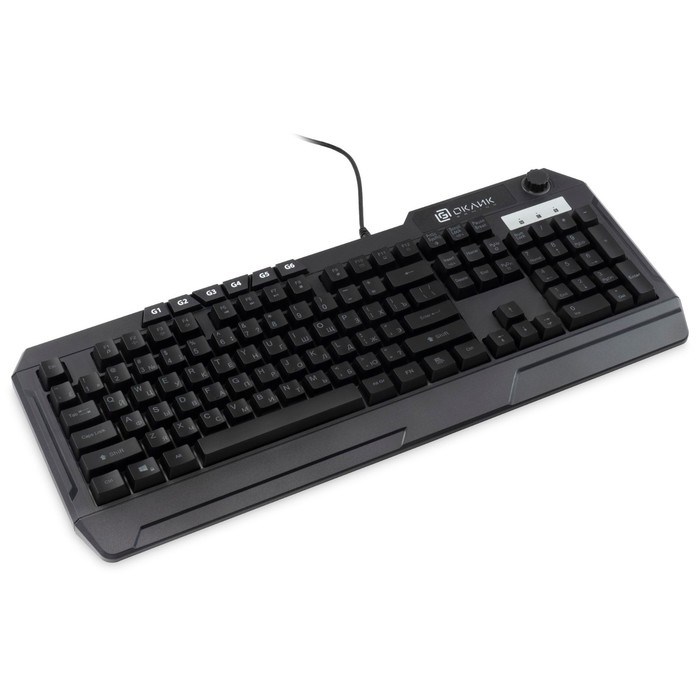 Клавиатура Оклик 715G черный USB Multimedia for gamer LED (1680657) - фото 51423577