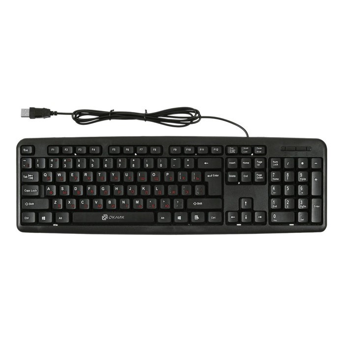 Клавиатура Оклик 90MV2 черный USB - фото 51423597