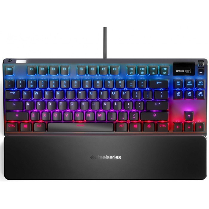 Клавиатура Steelseries Apex Pro TKL механическая черный USB for gamer LED (подставка для зап   10046 - фото 51423604