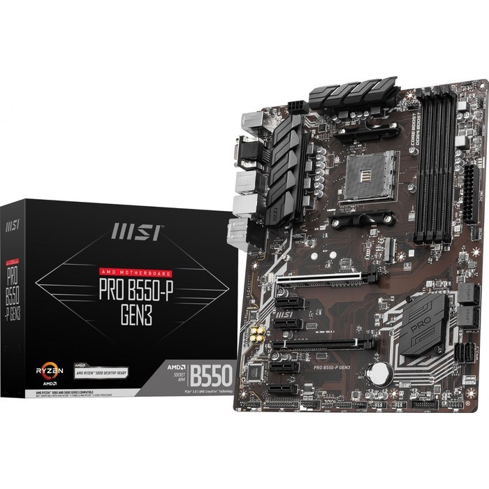 Материнская плата MSI PRO B550-P GEN3 Soc-AM4 AMD B550 4xDDR4 ATX AC`97 8ch(7.1) GbLAN RAID+   10044 - фото 51423836