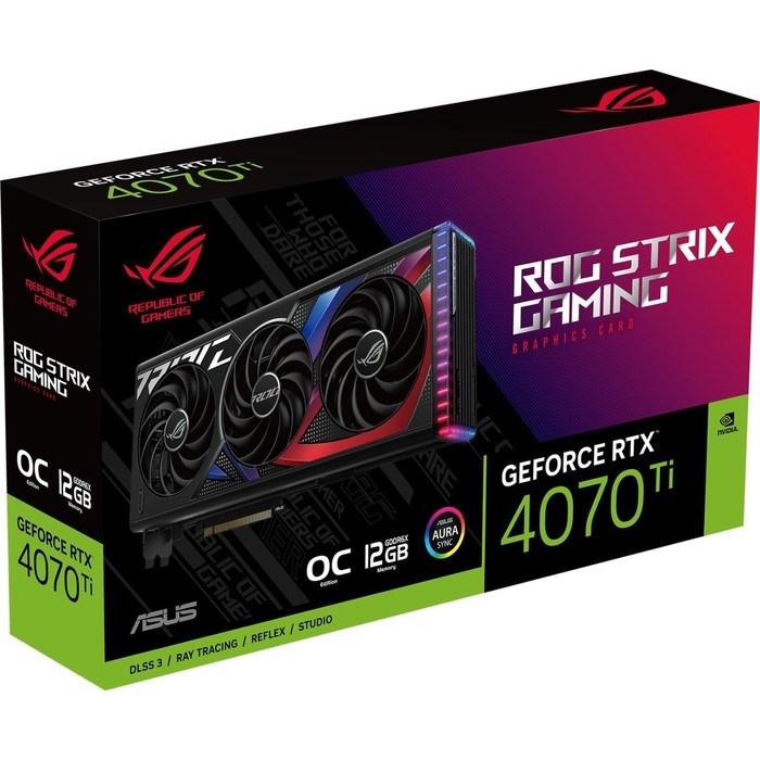 Видеокарта Asus PCI-E 4.0 ROG-STRIX-RTX4070TI-O12G-GAMING NVIDIA GeForce RTX 4070TI 12288Mb   100445 - фото 51423919