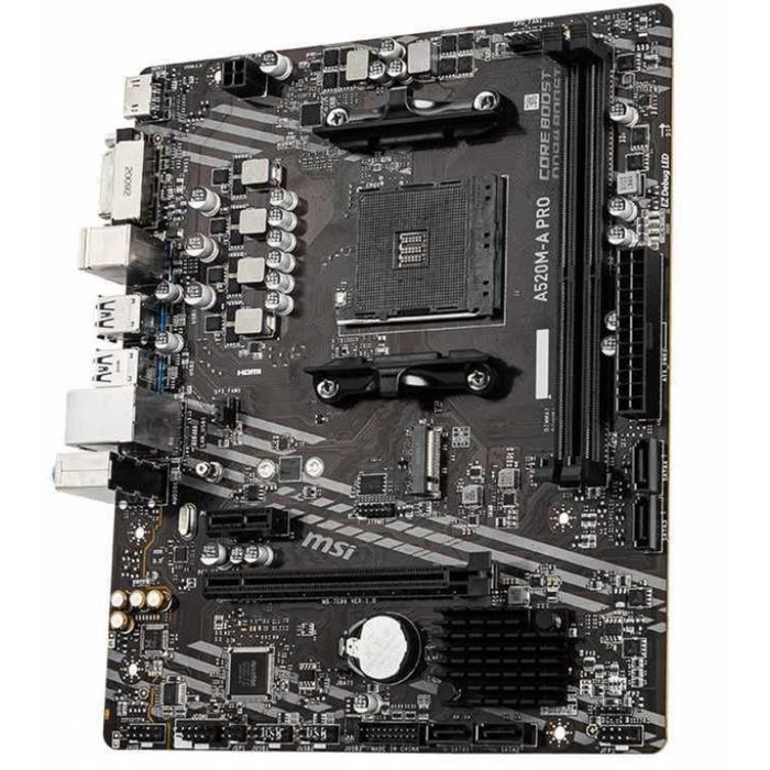 Материнская плата MSI A520M-A PRO Soc-AM4 AMD A520 2xDDR4 mATX AC`97 8ch(7.1) GbLAN RAID+DVI   10044 - фото 51424063