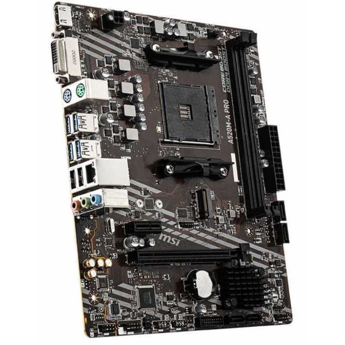 Материнская плата MSI A520M-A PRO Soc-AM4 AMD A520 2xDDR4 mATX AC`97 8ch(7.1) GbLAN RAID+DVI   10044 - фото 51424064