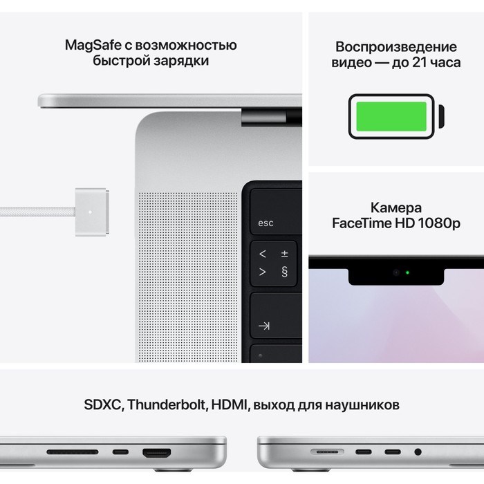 Ноутбук Apple MacBook Pro A2485 M1 Pro 10 core 16Gb SSD512Gb/16 core GPU 16.2" (3456x2234)/E   10045 - фото 51424204