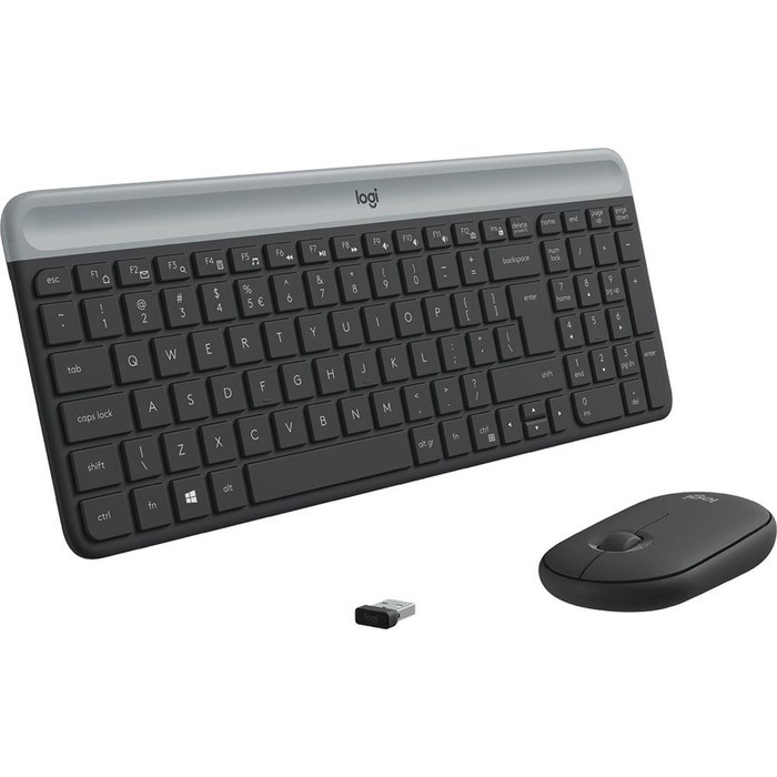 Клавиатура + мышь Logitech MK470 клав:черный/серый мышь:черный USB беспроводная slim (920-00   10046 - фото 51424367