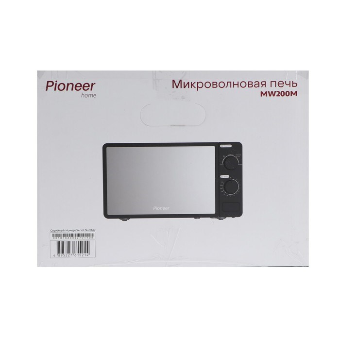 Микроволновая печь Pioneer MW200M, 20 л, 700 Вт, чёрно-серебристая - фото 51424466