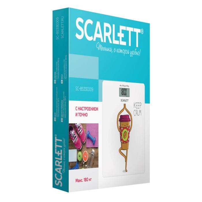 Весы напольные Scarlett BS33E009, электронные, до 180 кг, 1хCR2032, стекло, "кофе" - фото 51424782