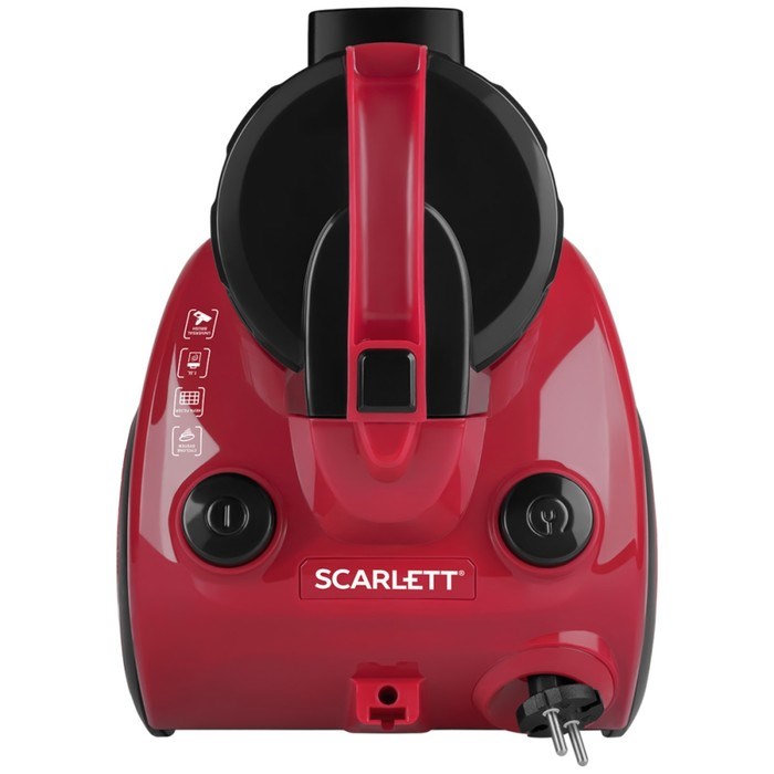 Пылесос Scarlett SC-VC80C11, 1500/350 Вт, контейнер 1.5 л, чёрно-красный - фото 51424835