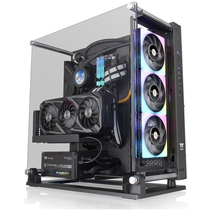 Корпус Thermaltake Core P3 TG PRO черный без БП ATX 6x120mm 6x140mm 2xUSB3.0 audio bott PSU   100447 - фото 51425721