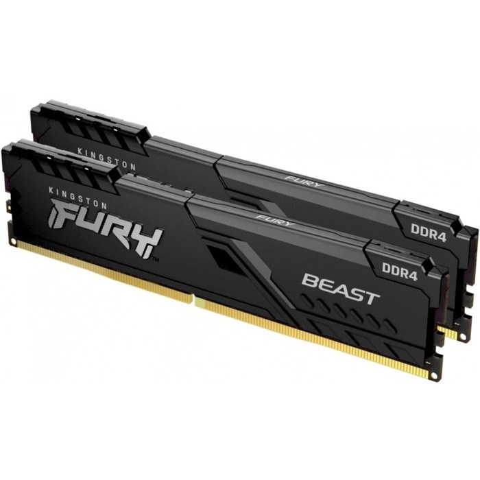 Память DDR4 2x16GB 3733MHz Kingston KF437C19BB1K2/32 Fury Beast Black RTL Gaming PC4-29800 C   10044 - фото 51425755