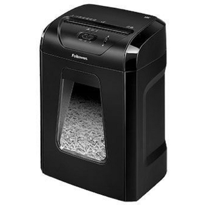 Шредер Fellowes PowerShred 12C (P-4), фрагменты, 12 листов одн, скобы, пл.карты, 18 л - фото 51425953