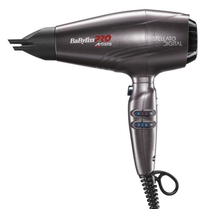 Фен Babyliss STELLATO DIGITAL 4 ARTISTS BAB7500IE, 2400 Вт, ионизация, 4 насадки, 6 режимов   774431 - фото 51426071