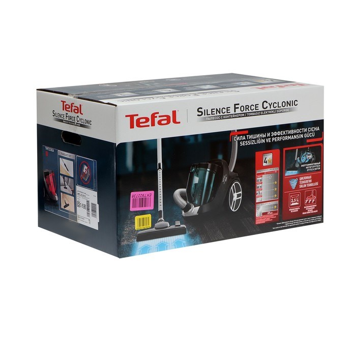 Пылесос Tefal TW7233EA, контейнер, 550 Вт, 2.5 л, чёрно-красный - фото 51426228