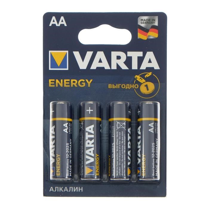 Батарейка алкалиновая Varta Energy, AA, LR6-4BL, 1.5В, блистер, 4 шт. - фото 51426526