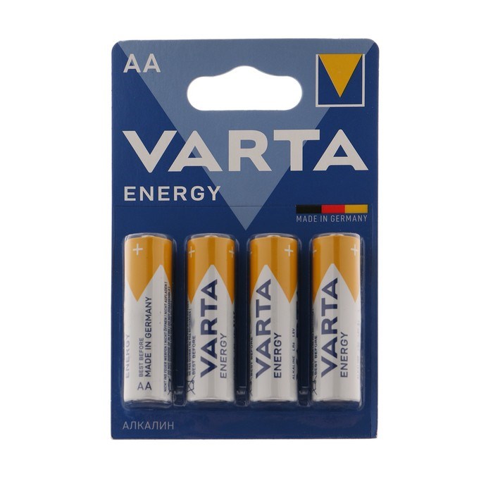 Батарейка алкалиновая Varta Energy, AA, LR6-4BL, 1.5В, блистер, 4 шт. - фото 51426528