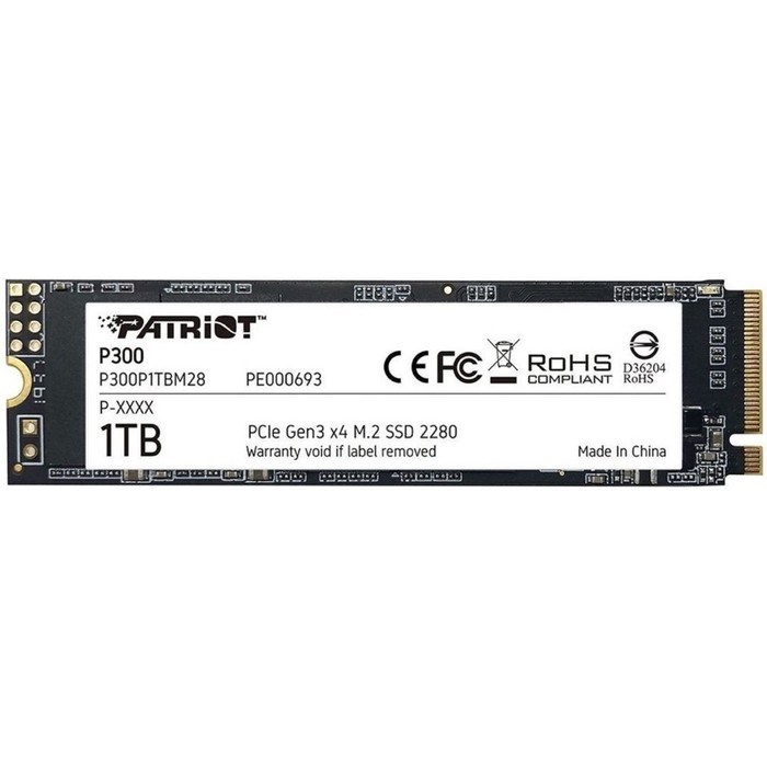 Накопитель SSD Patriot PCI-E 3.0 x4 1TB P300P1TBM28 P300 M.2 2280 - фото 51426599