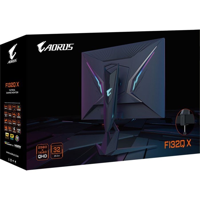 Монитор Gigabyte 32" Aorus FI32Q-X черный IPS LED 16:9 HDMI HAS Piv 400cd 178гр/178гр 2560x1   10046 - фото 51427283