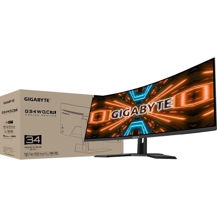 Монитор Gigabyte 34" G34WQC A черный VA LED 1ms 21:9 HDMI M/M матовая HAS 350cd 178гр/178гр   100463 - фото 51427298