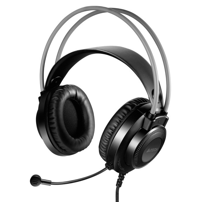 Наушники с микрофоном A4Tech Fstyler FH200i серый 1.8м накладные оголовье (FH200I GREY) - фото 51428200