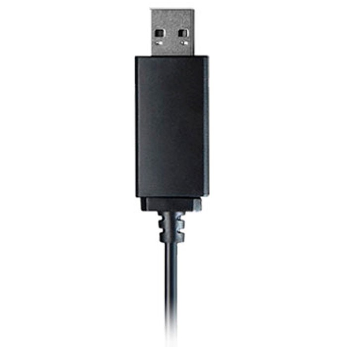 Наушники с микрофоном A4Tech HU-10 черный 2м накладные USB оголовье (HU-10/USB/BLACK) - фото 51428310