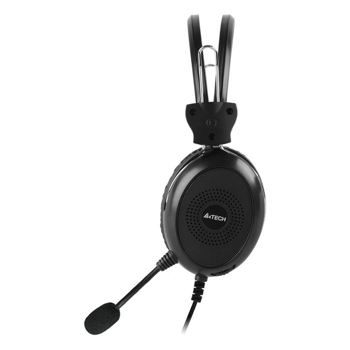 Наушники с микрофоном A4Tech HU-30 черный 2м накладные USB оголовье - фото 51428321