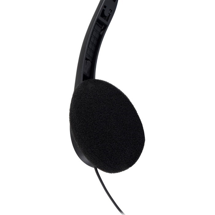 Наушники с микрофоном Оклик HS-M143VB черный 1.8м накладные оголовье (614036) - фото 51428438