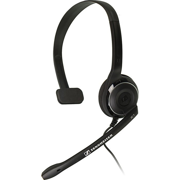 Наушники с микрофоном Sennheiser PC 7 черный 2м накладные USB оголовье - фото 51428451